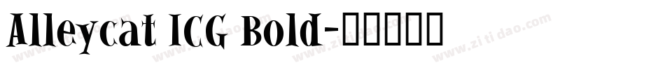 Alleycat ICG Bold字体转换
